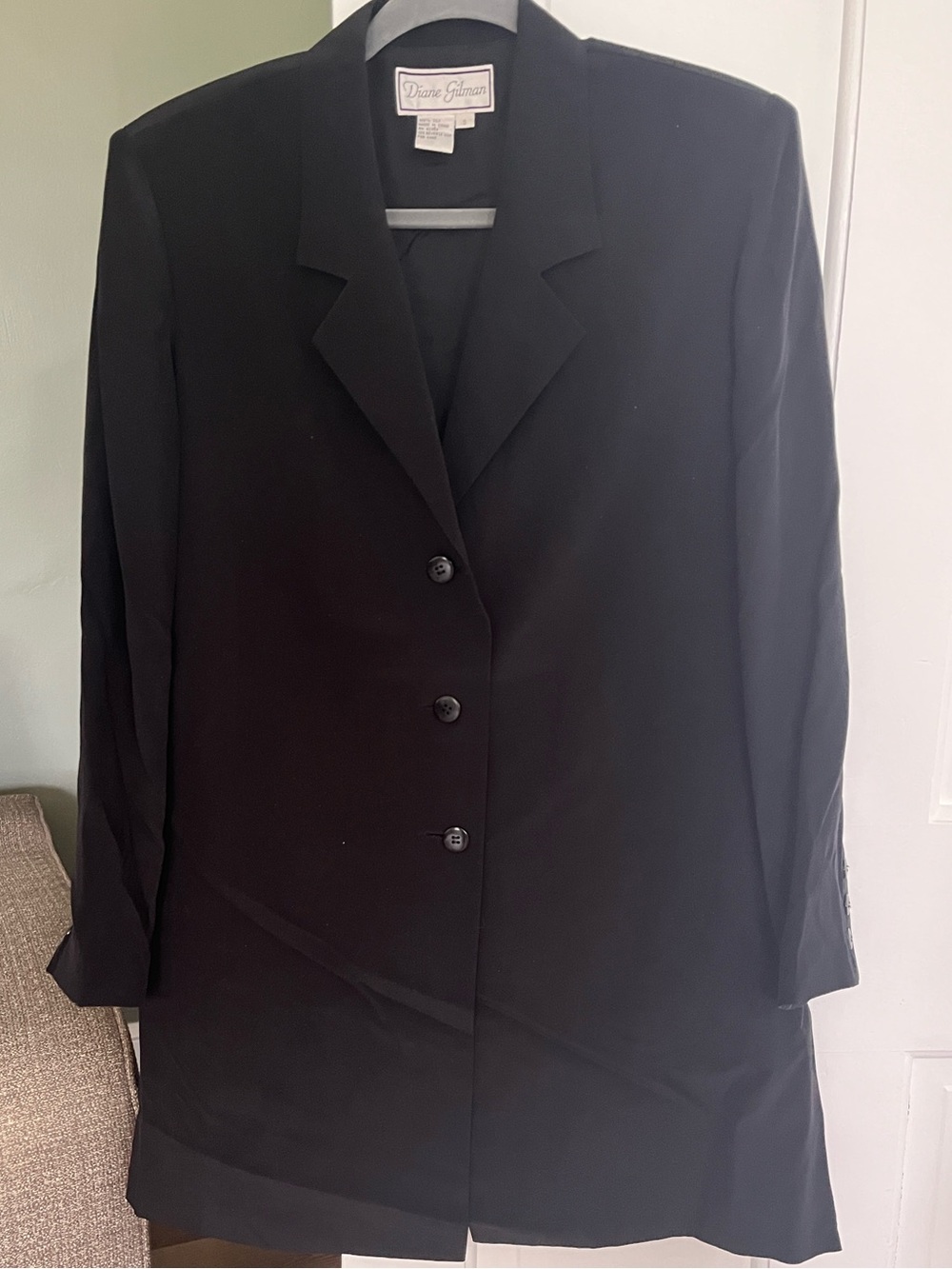 Diane Gilman silk jacket black size Small
